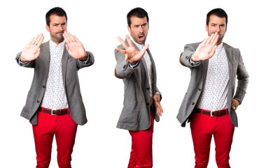 Yakışıklı adam dur işareti yapım seti