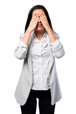 Güzel kadın gözleri beyaz zemin üzerine kaplama