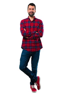 Yakışıklı adam geçti silah tutmak