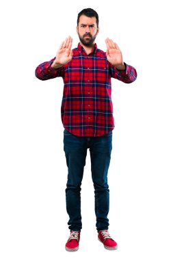 Yakışıklı adam yapma dur jest eliyle