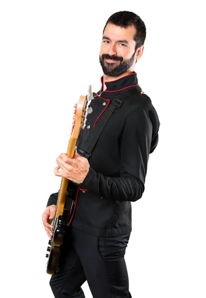 Handsome Man Guitar — Stock Photo, Image