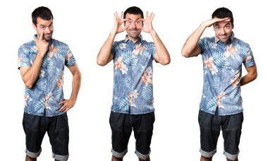 Yakışıklı bir şey gösterilen çiçek forması ile kümesi