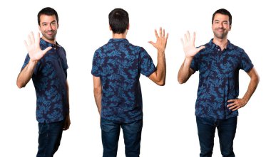 Esmer adam beş sayma kümesi