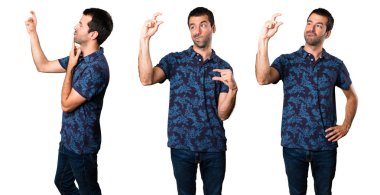 Esmer adam küçük işareti yapım seti