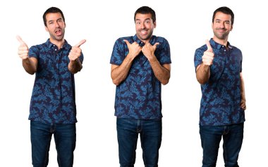 Esmer adam ile yukarı ayarla