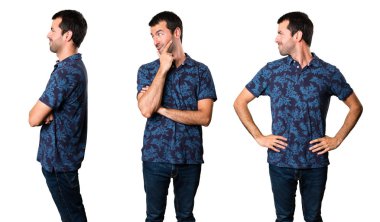 Esmer adam yan bakan kümesi