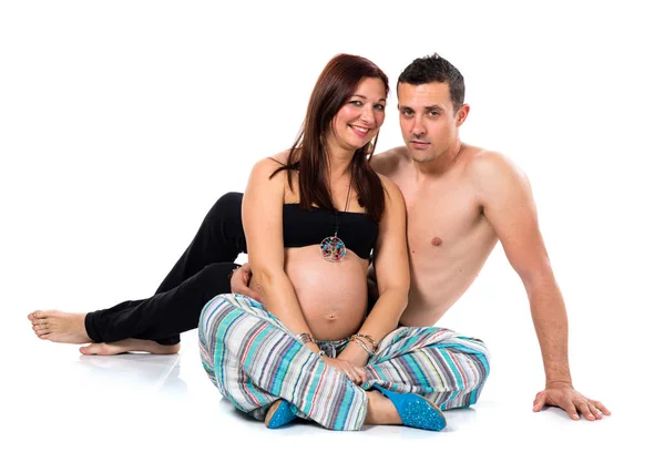Schwangere Frau Mit Ihrem Mann — Stockfoto