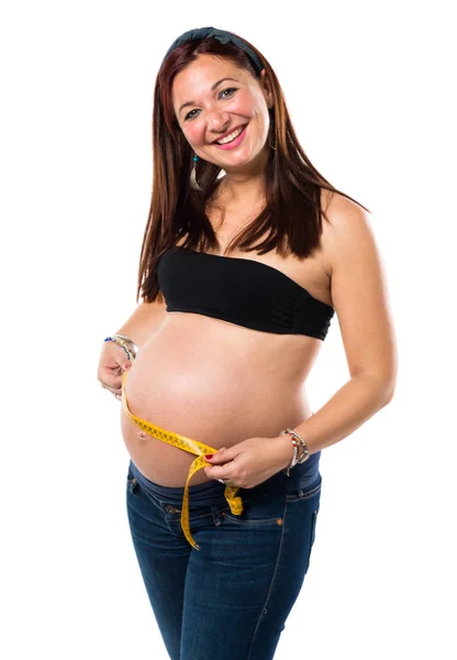 배경에 임신한 — 스톡 사진