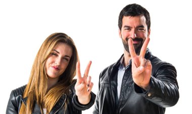  Beyaz arka plan düşünme poz