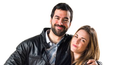 Arkadaş grubu siyah deri ceket