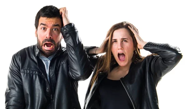 Friends Doing Surprise Gesture — Stock Photo, Image