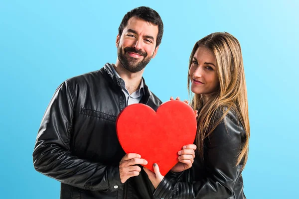 Couple Holding Heart — Stock Photo, Image
