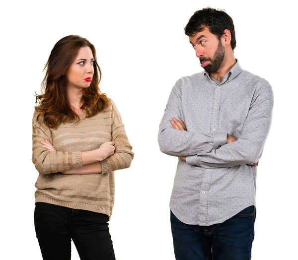 Couple People Posing Together — Stock Photo, Image