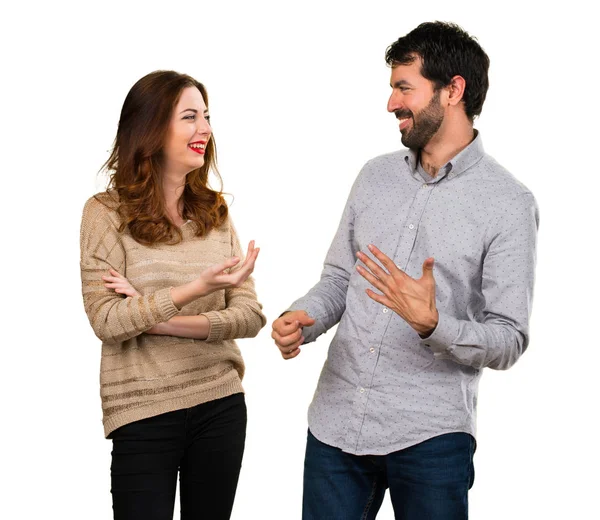 Couple People Posing Together — Stock Photo, Image