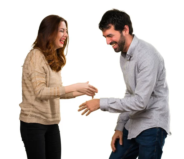 Couple People Posing Together — Stock Photo, Image