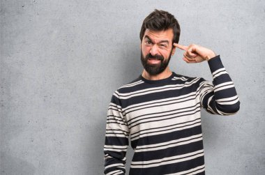 Sakallı deli hareketi üzerinde dokulu arka plan yapma