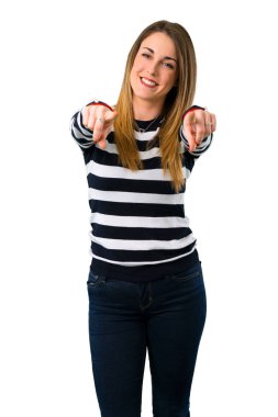 Sarışın youn kız puan parmak sana