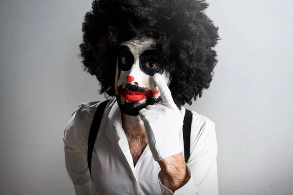 Clown Killer Wyświetlono Coś Teksturowanej Tło — Zdjęcie stockowe