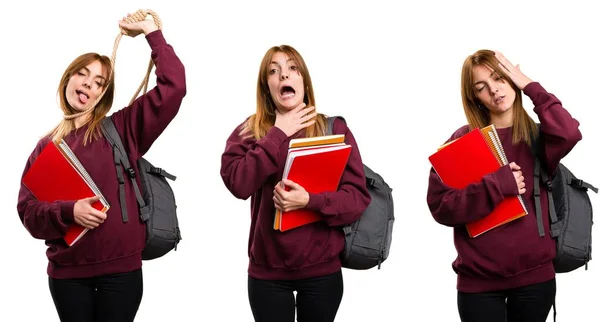 Studentin Ertrinkt Sich Selbst — Stockfoto