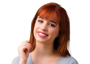 Gülen genç Kızıl saçlı kız