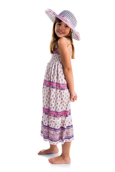 Little Girl Big Hat — Stock Photo, Image