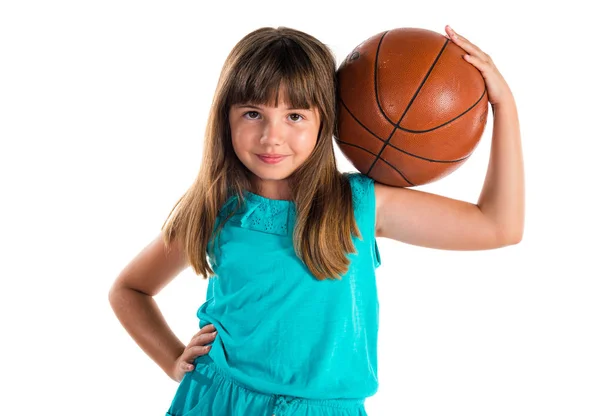 Niña Jugando Baloncesto —  Fotos de Stock