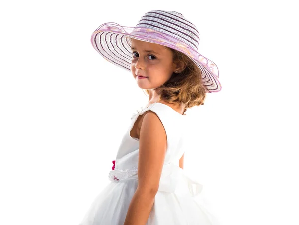 Little Blonde Girl Hat — Stock Photo, Image