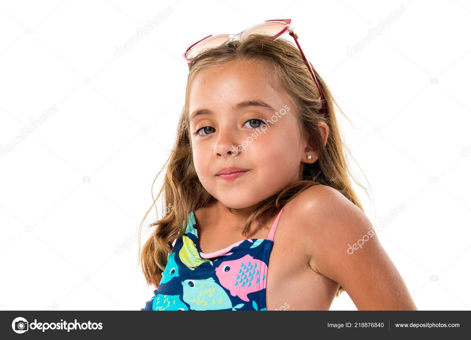 Little Cute Girl Swimwear Stock Photo by ©luismolinero 218876840