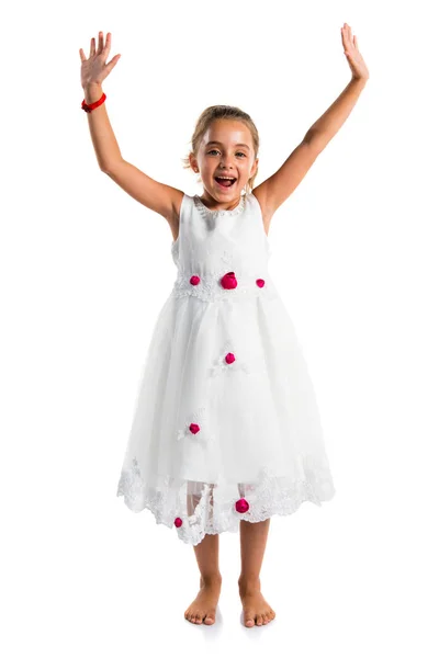 Malá Dívka Oblečená Jako Princezna — Stock fotografie