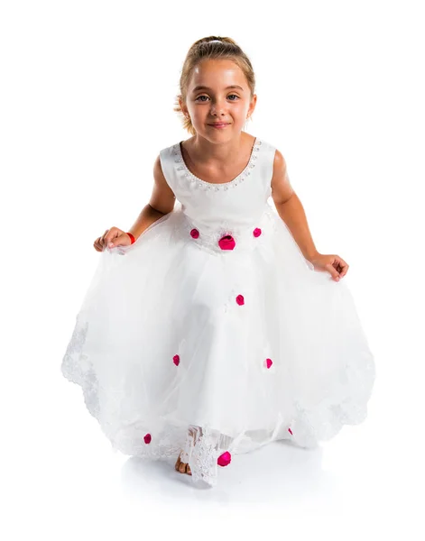 Kleines Mädchen Als Prinzessin Verkleidet — Stockfoto