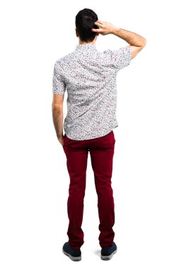 Yakışıklı adamla arkada pozisyon gözlük