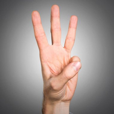 Üç sayım adamın elini