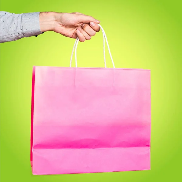 Hand Man Holding Shopping Bag — Stock Photo, Image