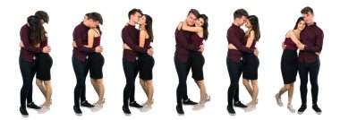 Genç Genç çift sarılma, kolaj