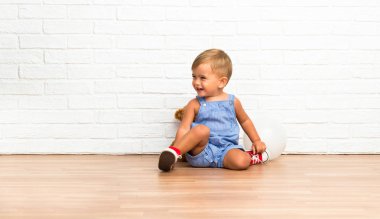 Adorable little baby at indoors