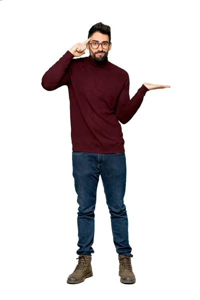 Full Length Shot Handsome Man Glasses Making Gesture Madness Putting — Stock Photo, Image