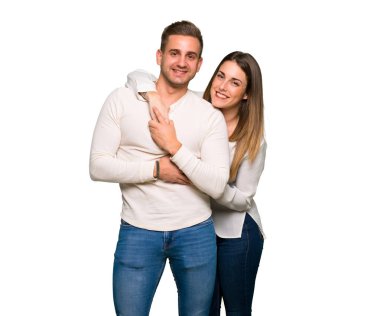 Sevgililer günü sarılma içinde çift