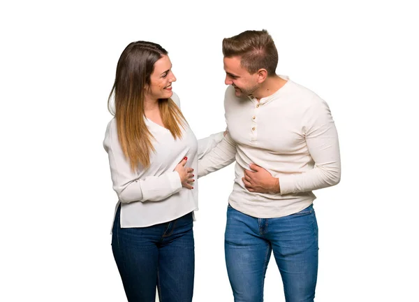 Pareja San Valentín Sonriendo Mucho —  Fotos de Stock