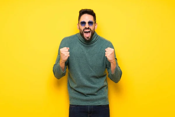 Handsome Man Sunglasses Frustrated Bad Situation — Stock Photo, Image