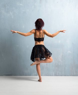 Balerin Grunge duvar arka dans