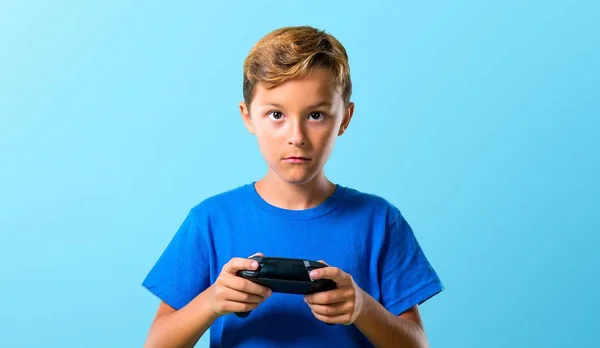 Kid Playing Console — Stock Photo, Image