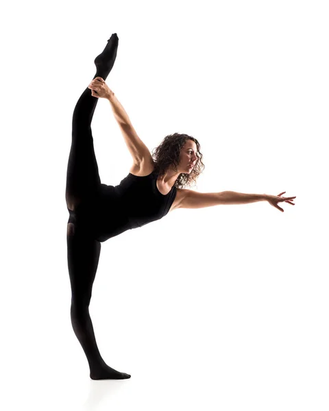 Bailarina Ballet Niña Sobre Fondo Blanco Aislado —  Fotos de Stock