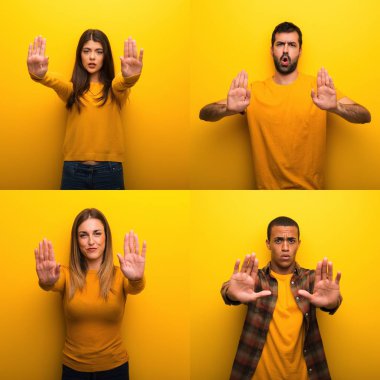 Dur jest yapmak için kişi bir görüş ile hayal kırıklığına