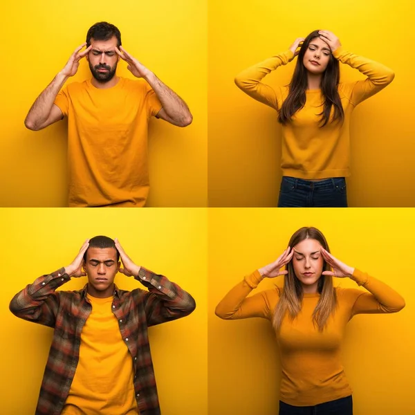 Conjunto Personas Infelices Frustradas Con Algo —  Fotos de Stock