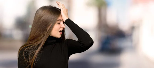 Mooi Meisje Heeft Net Realiseerde Iets Heeft Het Plan Van — Stockfoto