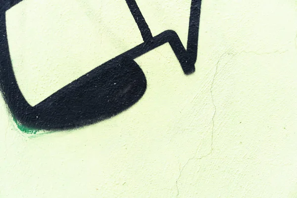 Detalhe de graffiti em uma parede. Efeito de textura — Fotografia de Stock