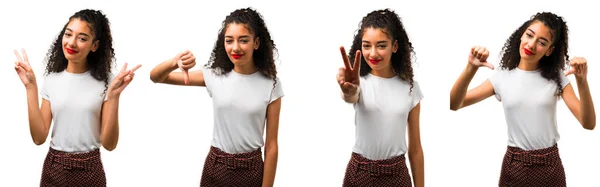 Sada dospívající dívky izolované bílém pozadí — Stock fotografie