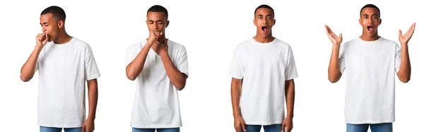 Conjunto de homem afro-americano bonito — Fotografia de Stock