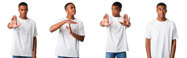 Set of handsome african american man — Stock Photo, Image