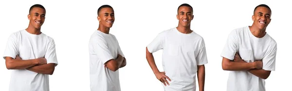 Set of handsome african american man — Stock Photo, Image